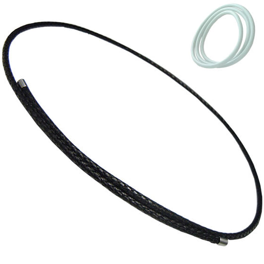 ULTRA-NEO: 【医療機器 認定】肩こりに 磁気ネックレス ウルトラネオ エボニー(黒) 男女兼用・フリーサイズ (40～50cm) (ブレスレット付き)